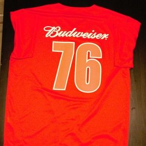 Budweiser Beer Button Up Baseball Jersey